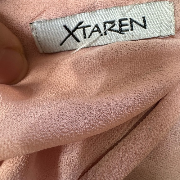 Xtaren .  Pink and Black Lace Romper - Picture 5 of 6